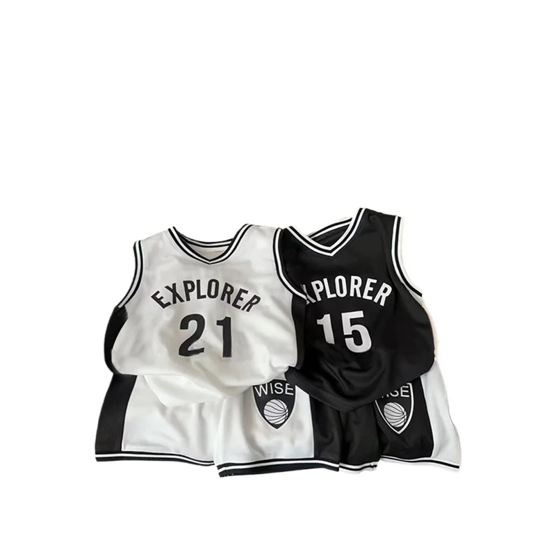 Boys Basketball Clothes Sets Toddler Kids Vest + Shorts Summer Children's Clothes