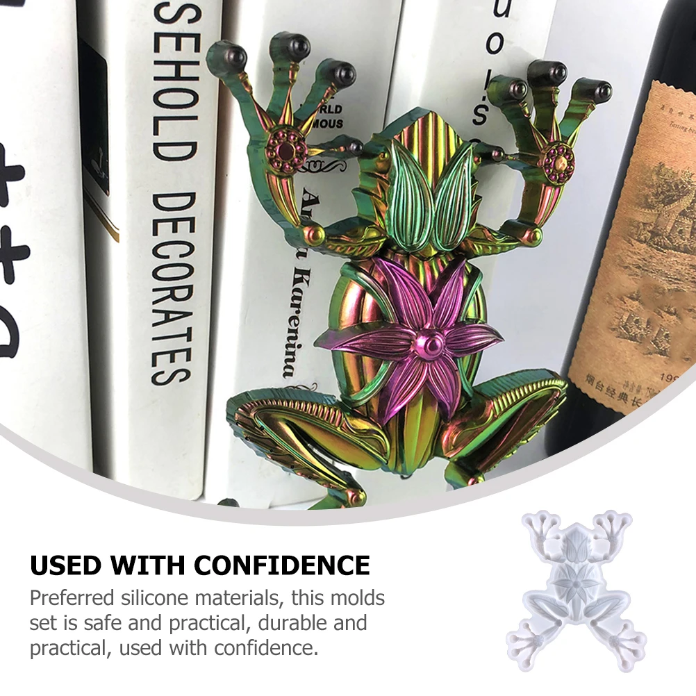 

Frog Silicone 3D Reusable DIY Epoxy Resin Wall Decor White Color Frog Shape Jewelry Craft Silicone Mold Supplies