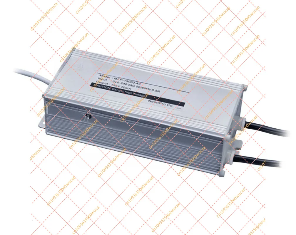220V Neon Sign Rectifier Ballast 15kVAC 40mA, Heavy-Duty Power Supply Transformer