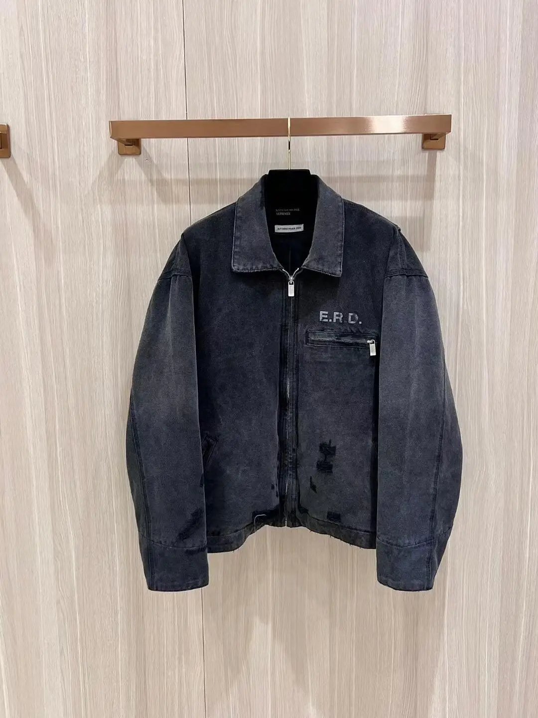 

Повседневная романтическая куртка-джинсовка унисекс из состаренного денима, молодежный тренд, хлопковая ткань для свитшотов