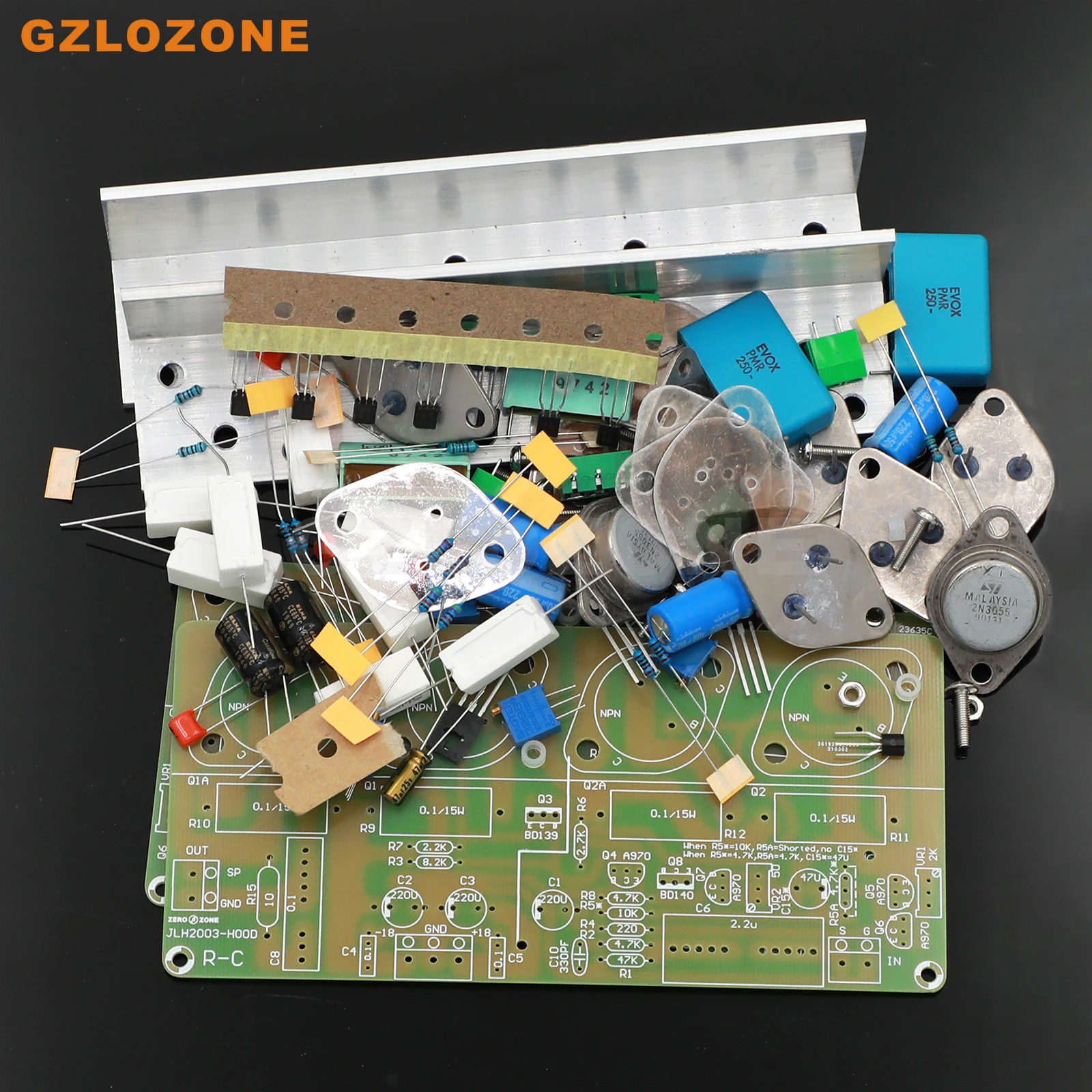 2 CH HOOD JLH2003 ستيريو من فئة واحدة مكبر للصوت السلطة لتقوم بها بنفسك عدة/لوحة الانتهاء 22 واط + 22 واط