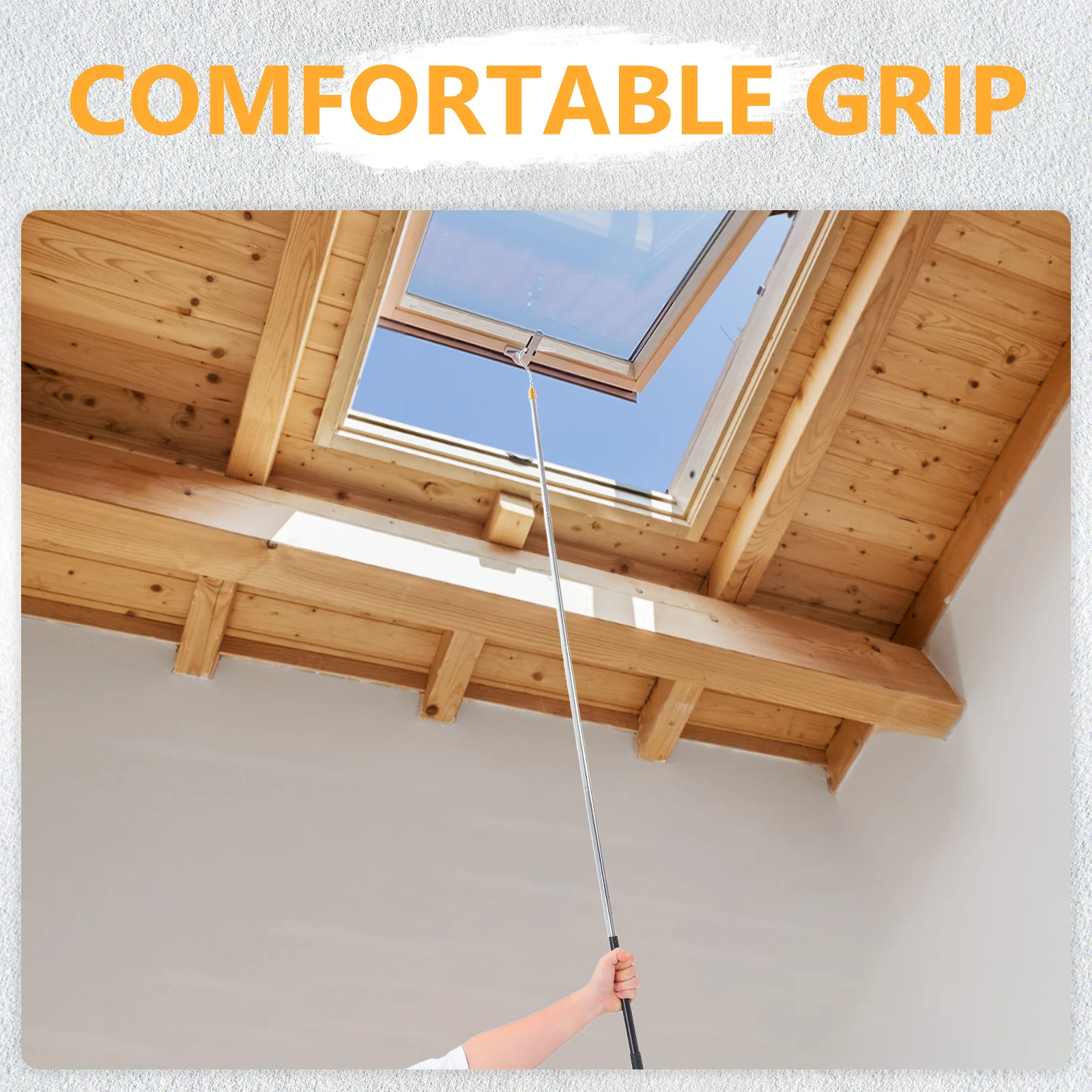 

2pcs Attic Pull Down Hook Telescopic Ladder Pole For High Windows Skylights Loft Stairs Replacement Tool Grip Smooth