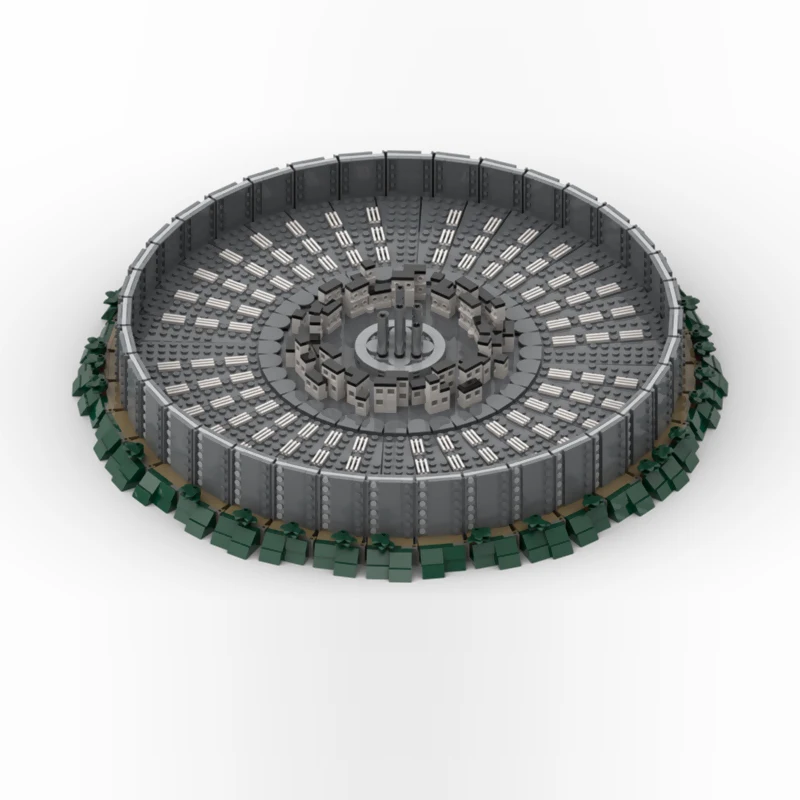 City Street View Model MOC Building Bricks Large Circular Stage Modular Technology Gifts Holiday Assemble Children Toys Suit