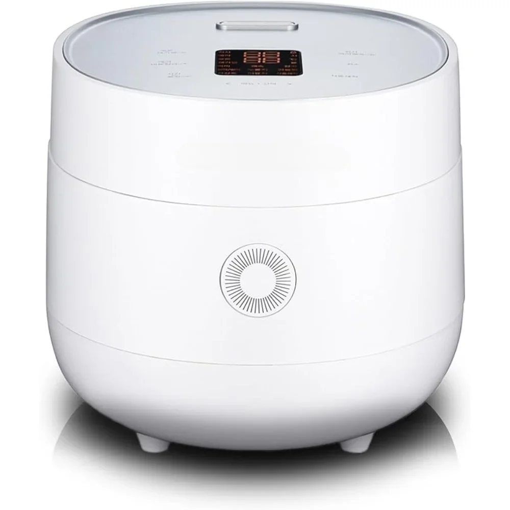 

Rice Cooker With Nonstick Inner Pot, 3-Cup (Uncooked) 10 Menu Modes, LCD Display and Fuzzy Logic Tech, Rice Cooker