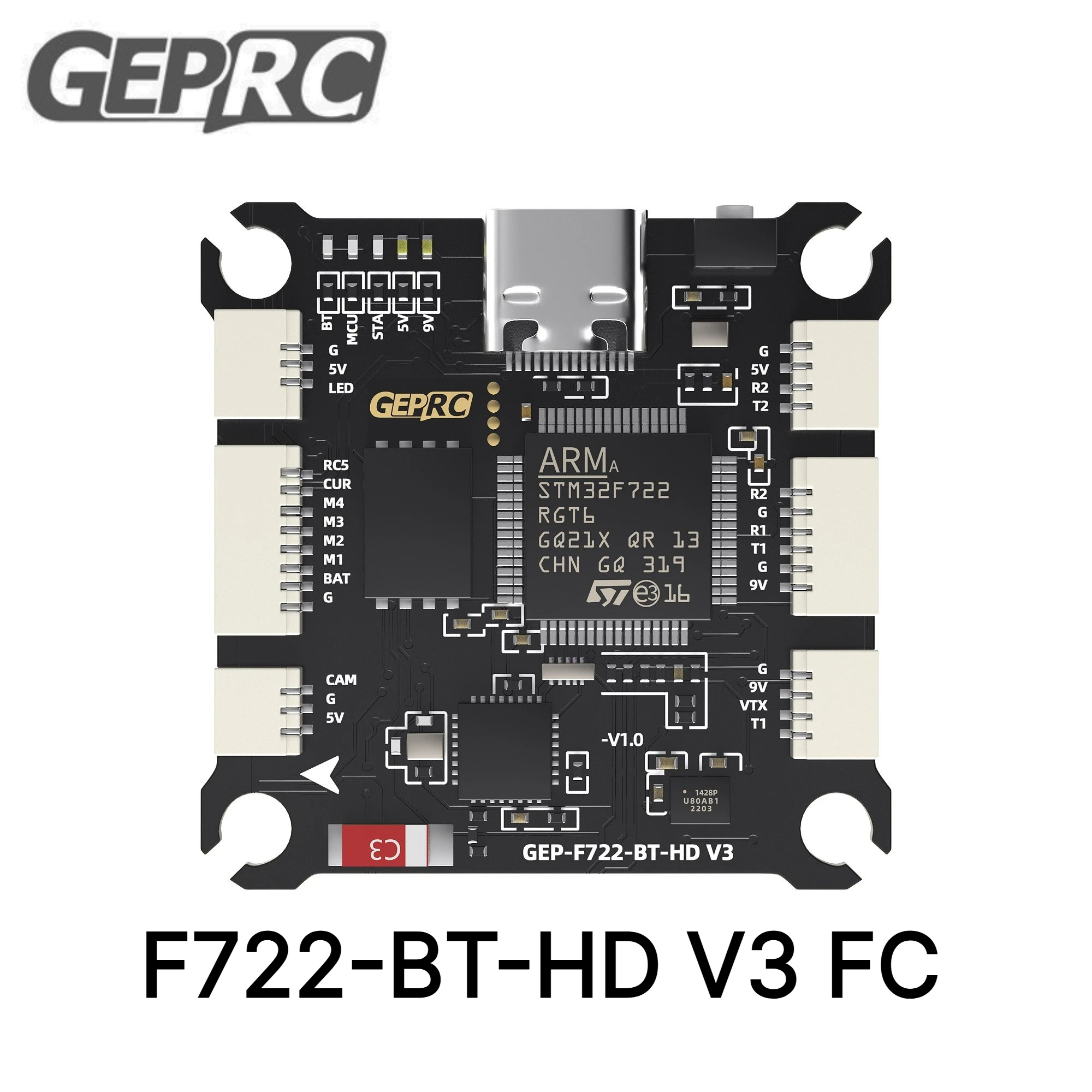 GEPRC GEP-F722-BT-HD V3 Flight Controller ICM42688-P 3-6S Lipo 512M Blackbox Dual BEC Direct Plug for DJI Air Unit FPV Drone