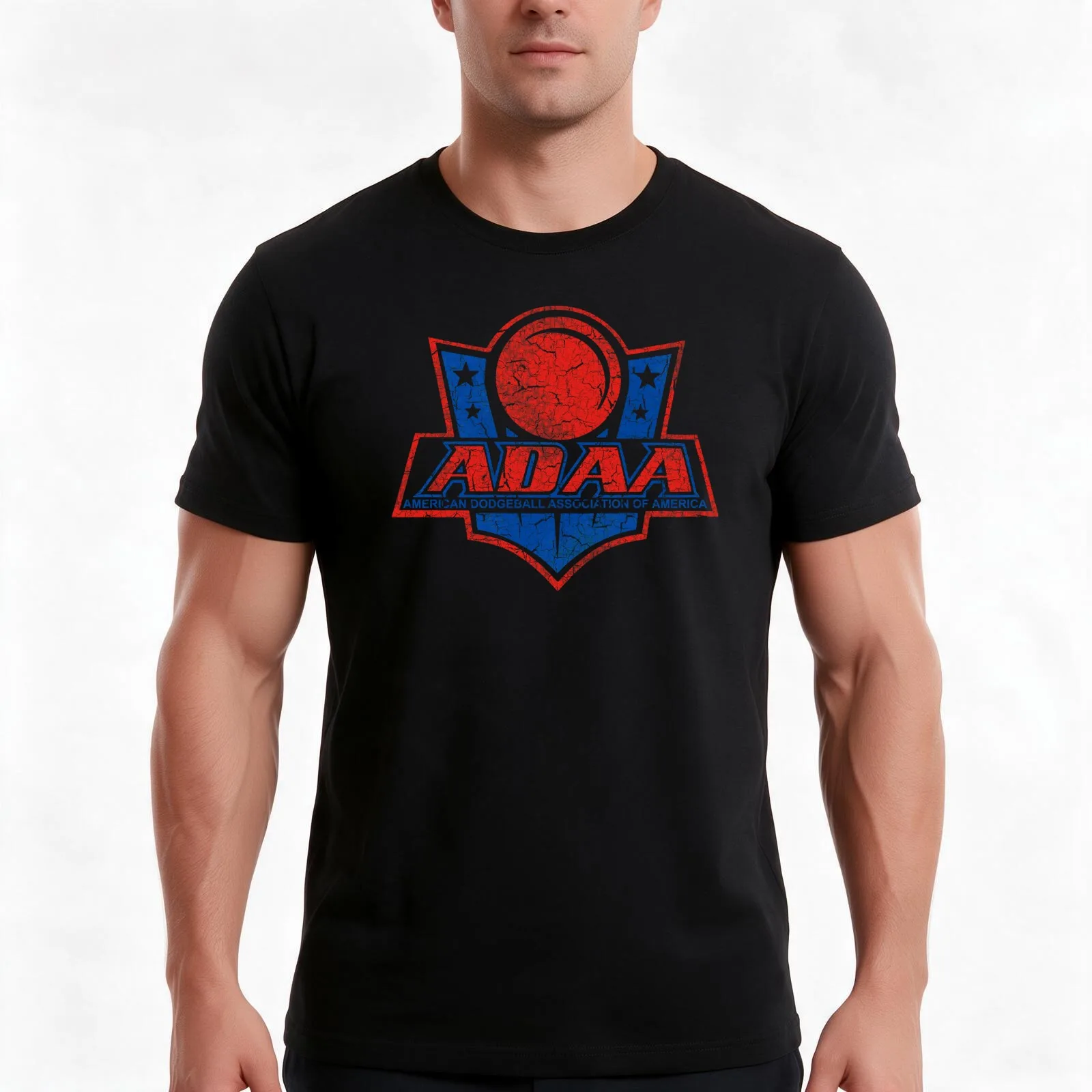 American Dodgeball Association of America (Dodgeball) T-Shirt, Summer Casual Cotton Tee, Oversized Streetwear Tops, 100% Cotton