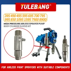 High Pressure Airless Sprayer Pump Body Cylinder Sleeve Kit 395 490 495 595 695 700 795 995 850 1095 1595 7900 8900