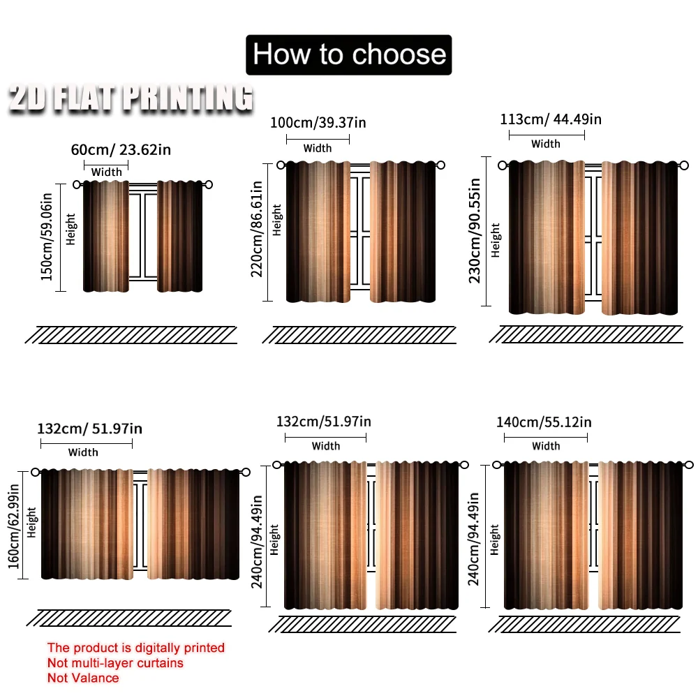 2 قطعة الستار البني البرونزية النحاس الخوخ تان قطاع مزرعة ريفي خمر الحديثة مناسبة لغرفة النوم الحمام غرفة المعيشة