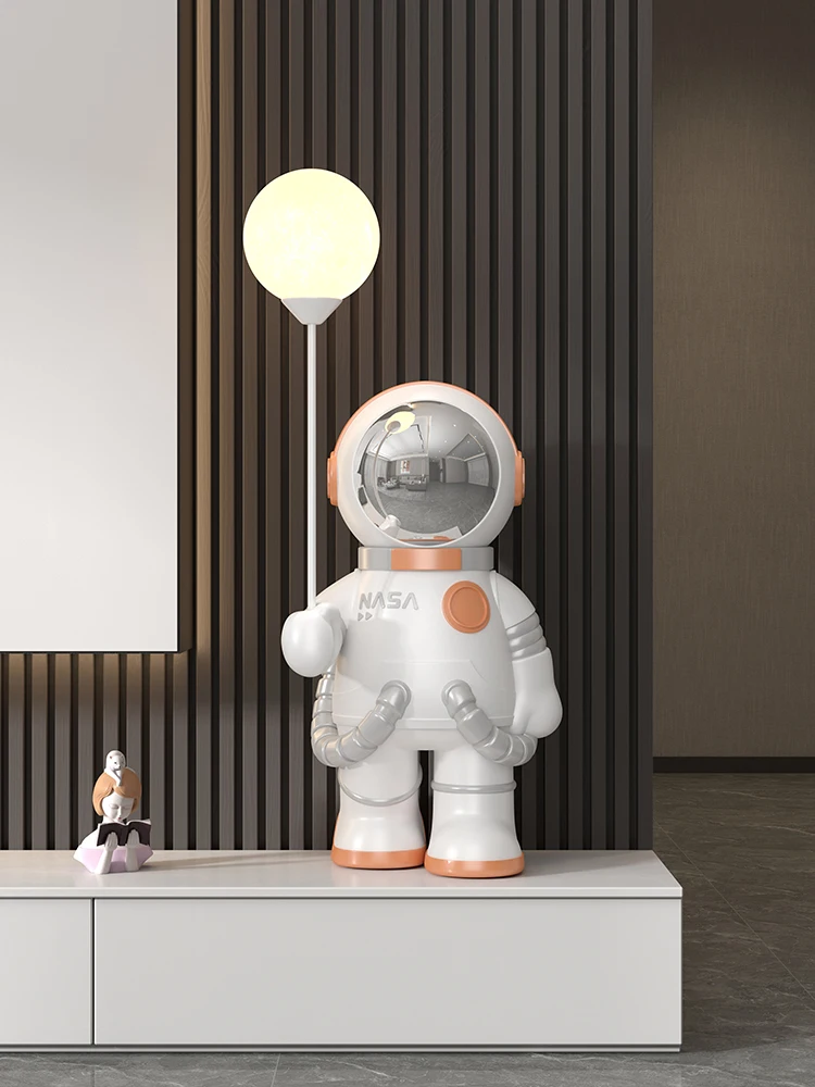 77cm Raised Lamp Astronaut Statue, Home Decoration, Luxury Living Room, TV Cabinet, Sofa, Astronaut Floor Decoration, Sculpture,