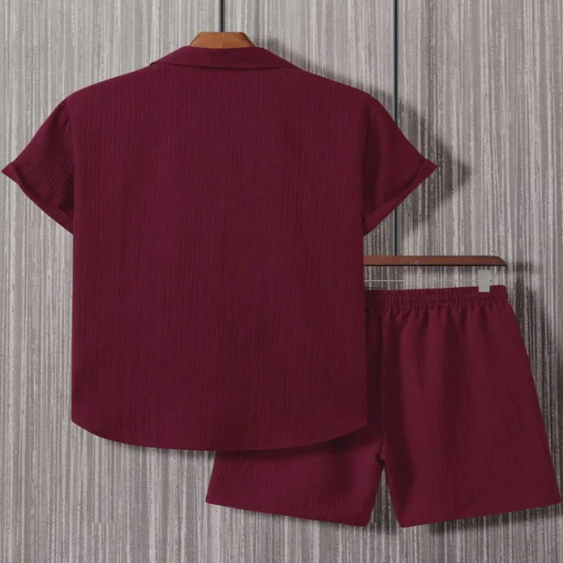 2026 Sommer Neuheit Herren 2-teiliges Set Kurzarmhemd & Shorts – Leicht, Atmungsaktiv, Lässig, Streetwear, Trendig für Alltag & Urlaub – Detail 13