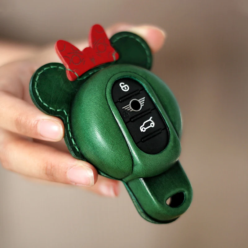 Car Key Case Keychain Holder Smart Remote Fobs Protector Cover Lovely  Shell For BMW Mini Cooper F54 F55 F56 F57 F60 Cute Gift