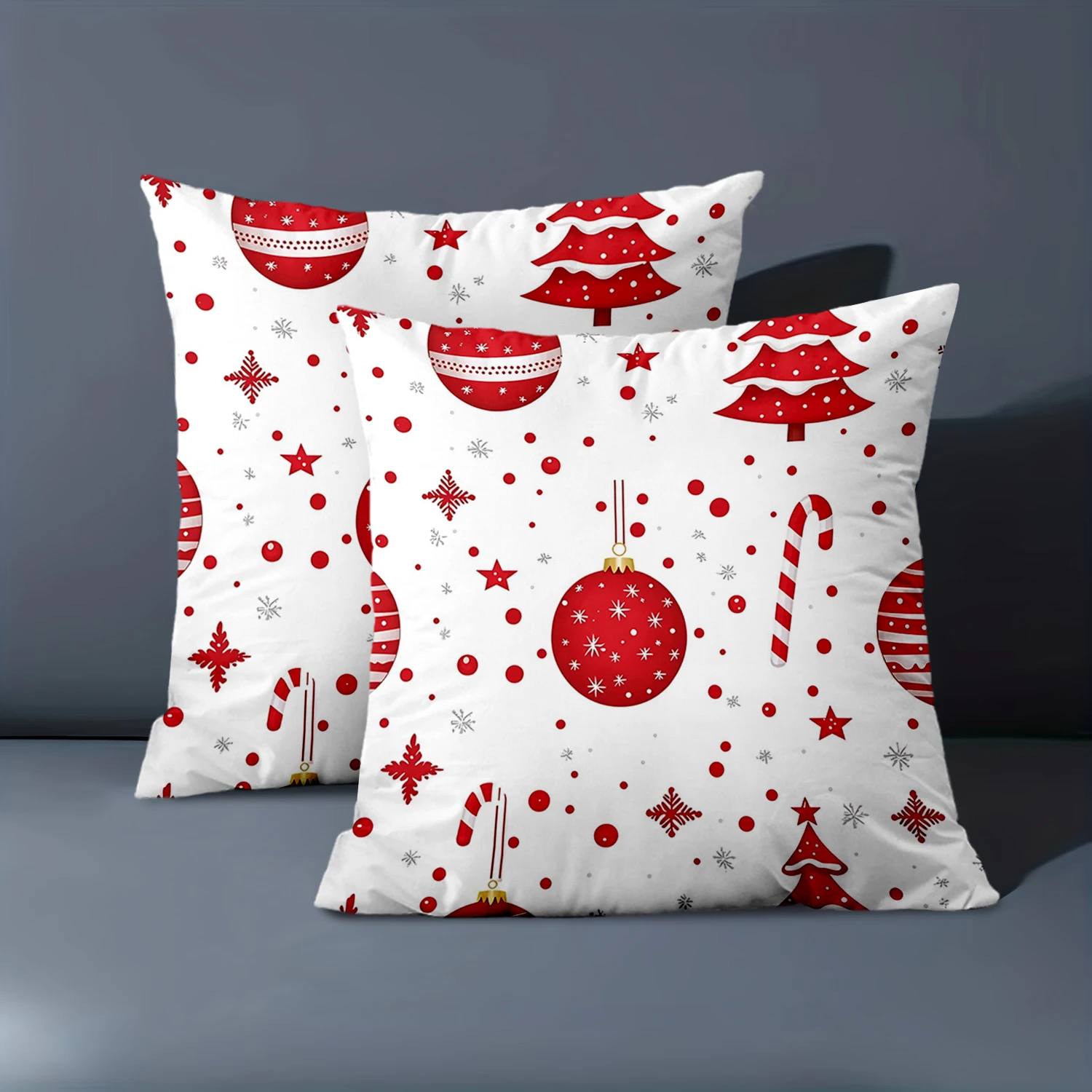 1 Pieces Christmas Red Patterned Cushion Covers Decorative Polyester pillowcase, sofa decorative cushion cov Headboard Pillow