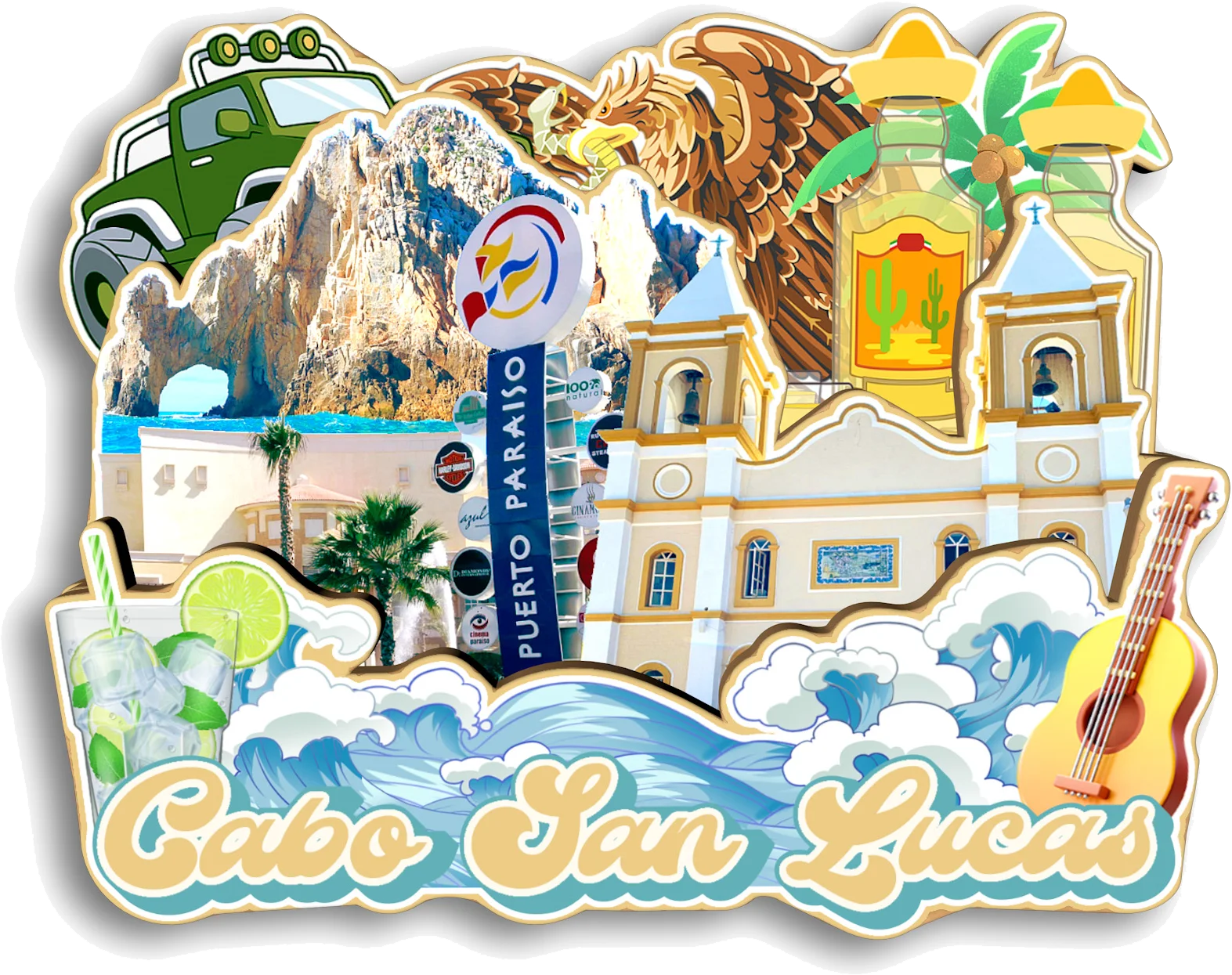 مونتيري تيجوانا سيودا جواريز كابو سان لوكاس بلايا ديل كارمن تاكسكو سان لويس بوتوسي ميسيكو مغناطيس الثلاجة هدية تذكارية للسفر #5