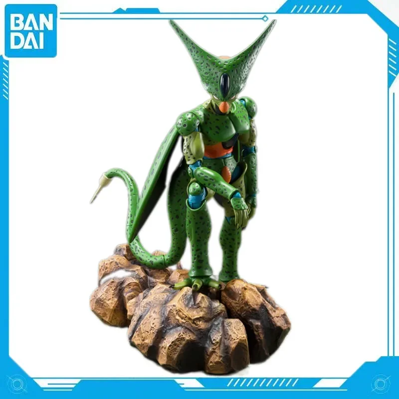 Genuine Bandai Anime Dragon Ball Z S.H.Figuarts Shahru Cell First Form PVC Action Figure 17cm Toy Gift Model Collection