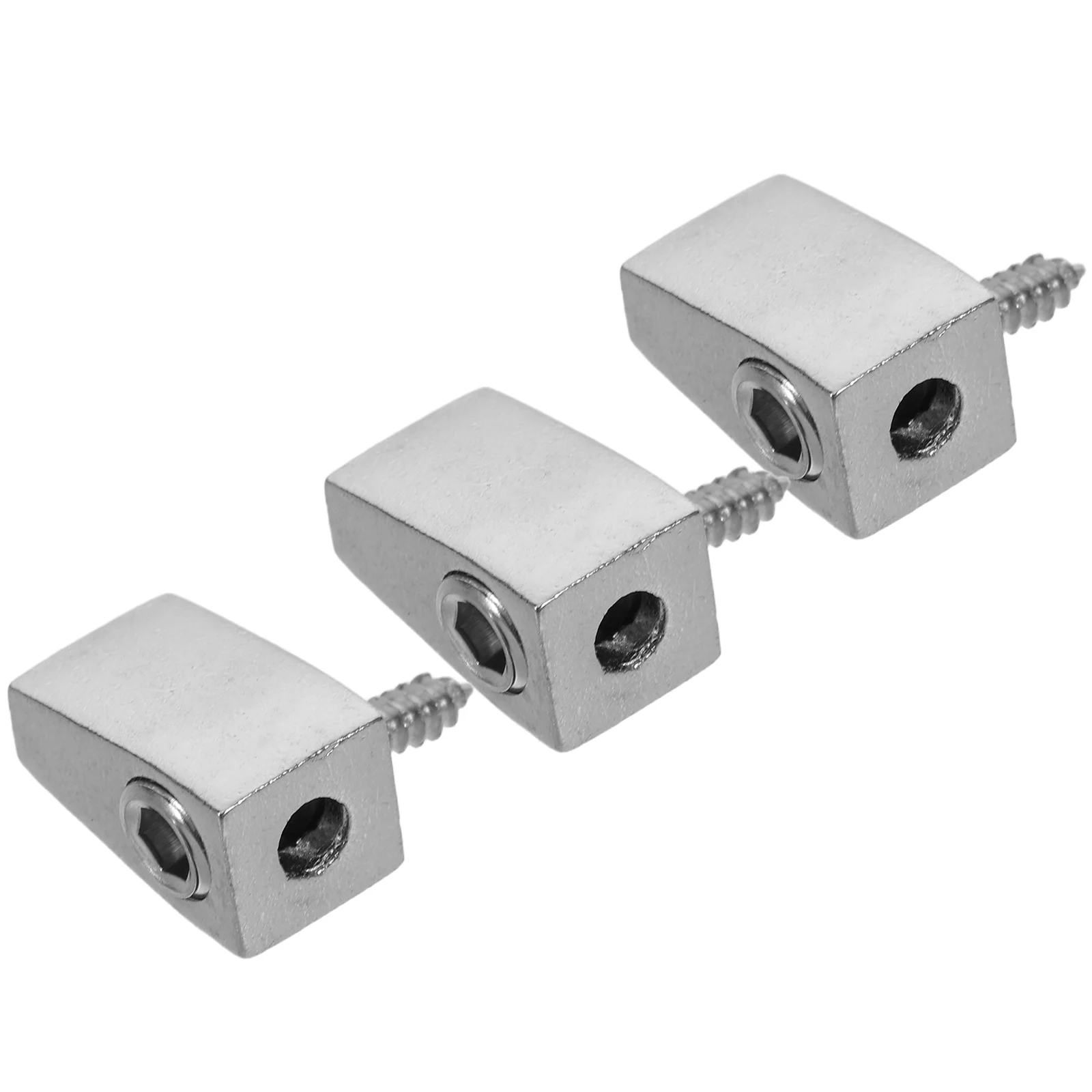 

3pcs Headless Guitar String Locking Nut Metal Split Design For Electric Bass Replacement Parts Stable Tuning Quick Assembly