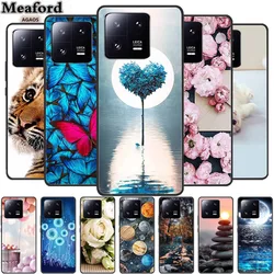 Flowers For Xiaomi 13 Pro Case TPU Soft Silicone Full Back Cover Phone Case For Xiaomi 13 Pro Coque Xiaomi13 Tiger Shell Funda