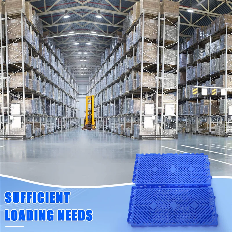 

High Quality Plastic Pallet, Waterproof Grid Ventilated Pallet, Storage Grid Mat For Garage Kitchen Supermarket Storage Basement