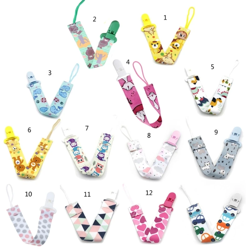 77HD Pacifier Chain Belt Holder Safe Strap Pacifier Lanyard Clips for Boys Girls Baby