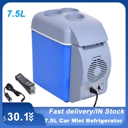 7.5L Portable Mini Auto Fridge ooler Freezer Warmer Car Refrigerator Hot And Cold Double Use 12V For Car Camping Travel Ice Box