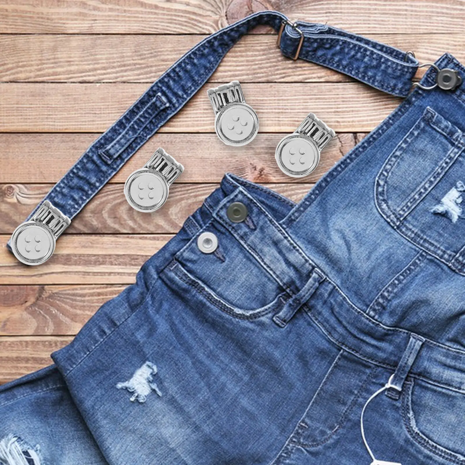 6Pcs Pants Suspender Buttons Metal Button Braces for Men Trousers Outdoor Sports Travel Gear Minimalist Design Fine Workmanship
