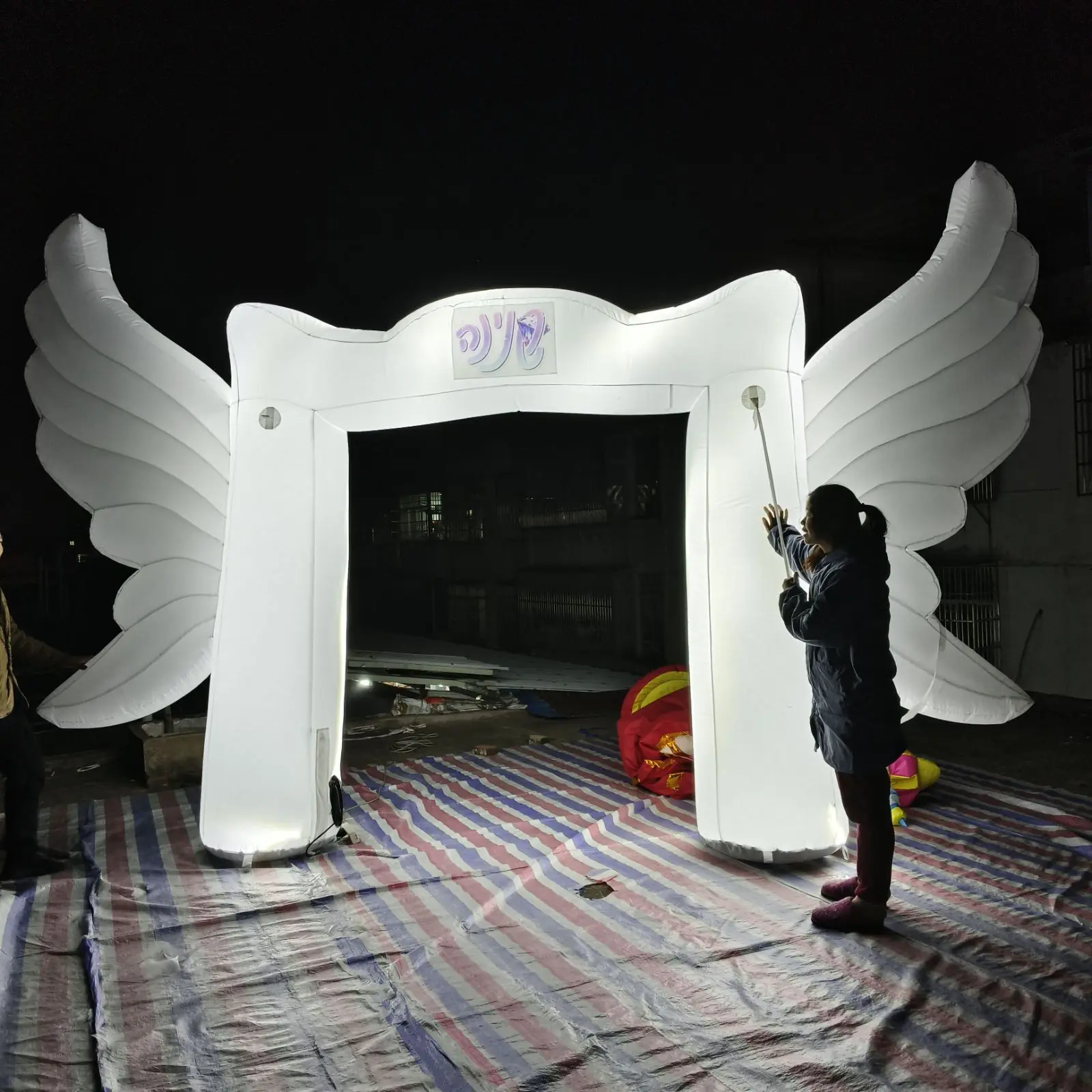 

Inflatable Angel Arch for Holidays Outdoor Inflatable Arch for Events, Festivals, and Celebrations Made by Ace Air Art