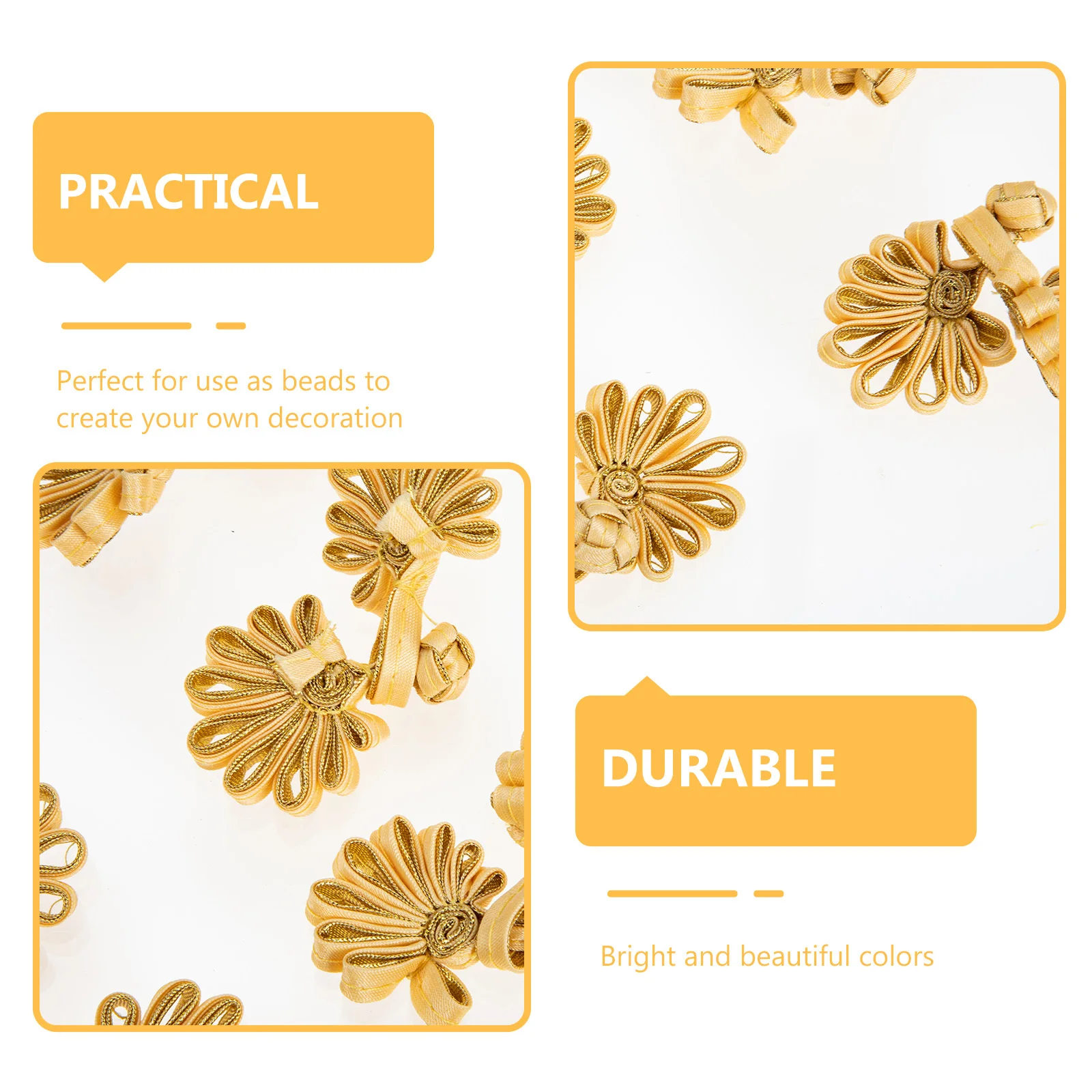 

12Pcs Chinese Style Clothing Buttons Cheongsam Handmade Buttons Durable Safe Fine Workmanship Fashionable Impressive