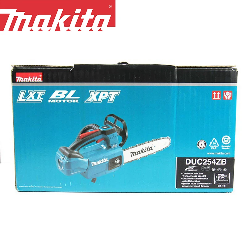 Makita DUC254ZB 18 в LXT бесщеточная Беспроводная бензопила 10 дюймов с верхней ручкой (только инструмент)