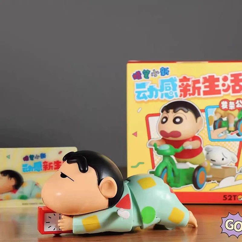 Crayon Shin Chan Dynamic New Life Series Anime Series Cute Toy Models Desktop Accessories Character Decoration Birthday Gifts