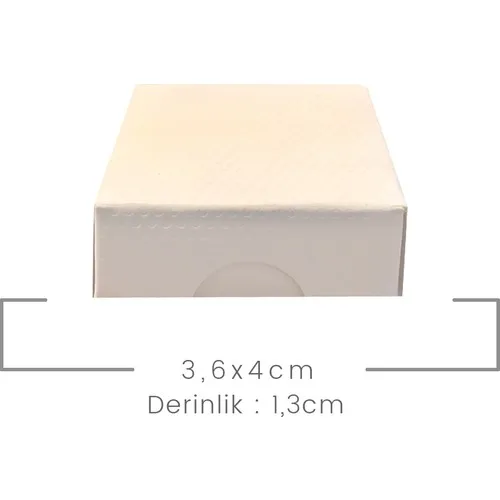 Dereli Printing White Carton Quarter Gold Box s Package 3,6 X4CM Is Depth 1,3cm.