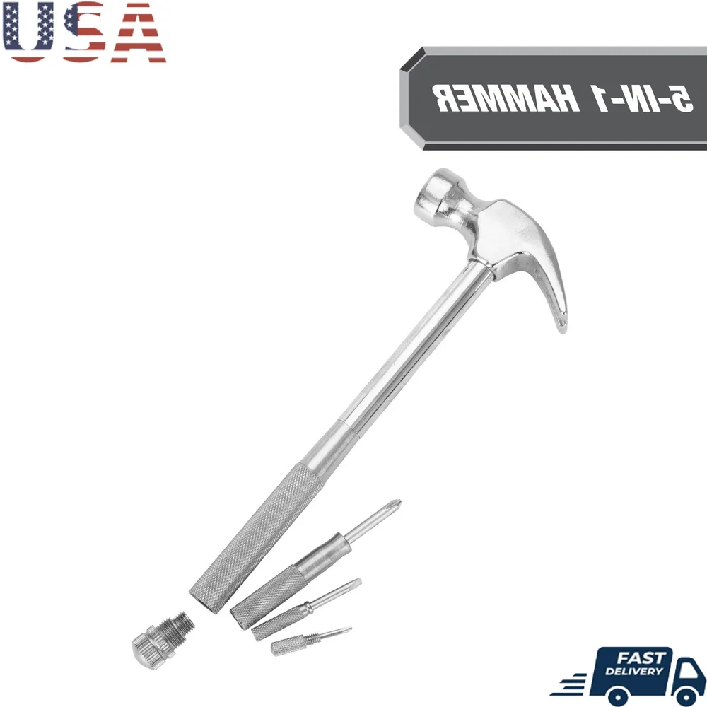 

Набор молотковых отверток 5 в 1, хромированная ручка с накаткой, легкий дизайн, подарок для мамы, прочный, устойчивый к ржавчине инструмент