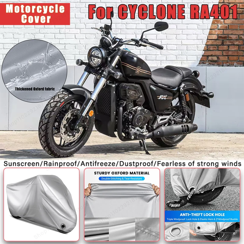 

For CYCLONE RA401 No Ear Motorcycle Cover - Outdoor Full Body Protection, Waterproof Dustproof Heat-Resistant Moto Accessory