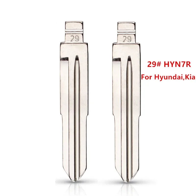 

10шт 29 # HYN7R металлический необрезанный пустой откидной лезвие дистанционного ключа для keydiy KD xhorse VVDI для Hyundai SONATA MOINCA KIA