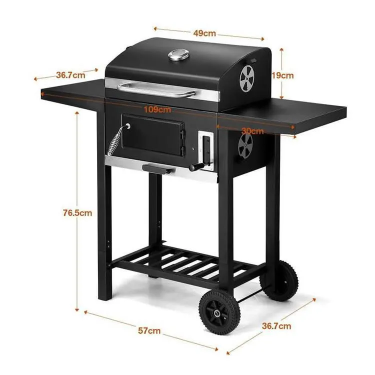 Outdoor Camping Grill Household Grilled Stainless Steel Smokeless Charcoal Barbecue Grill