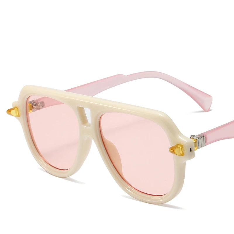 56641 Marken design personal isierte Sonnenbrille Männer Frauen Retro Doppelt räger große Piloten brille im Freien Sonnenbrille