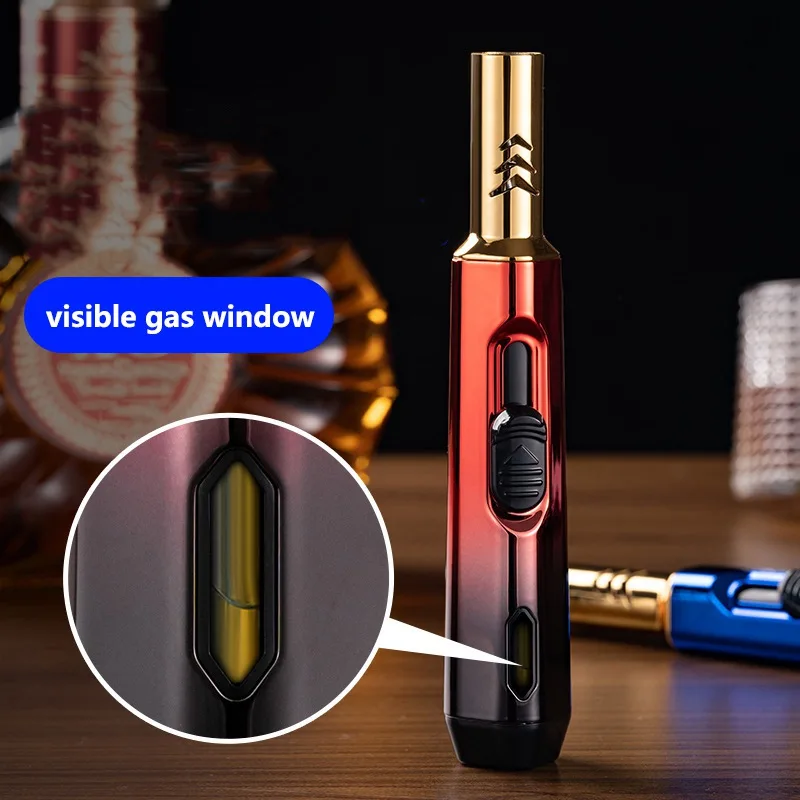 Turbo Windproof Jet Fire Butane Gas Lighter Spray Gun Kitchen Cooking BBQ Welding Cool Cigar Lighter Smoking Accessories Gadget