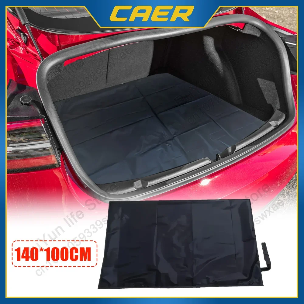 140×100cm Car Trunk Mat Waterproof Anti- Stain Special Folding Pad for Driver Cargo Liner Tail Box Drop Protect Auto Accessories