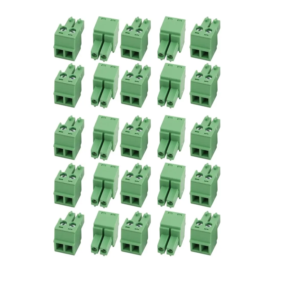 

Keszoox 3.81mm Phoenix Connectors 25Pcs LC1 AC300V 8A 3.81mm Pitch 2P PCB Terminal Block Wire Connection