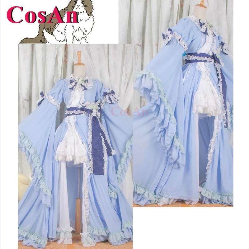 CosAn【Customized】Game Touhou Project Saigyouji Yuyuko Cosplay Costumes Elegant Sweet Formal Dress Party Role Play Clothing New