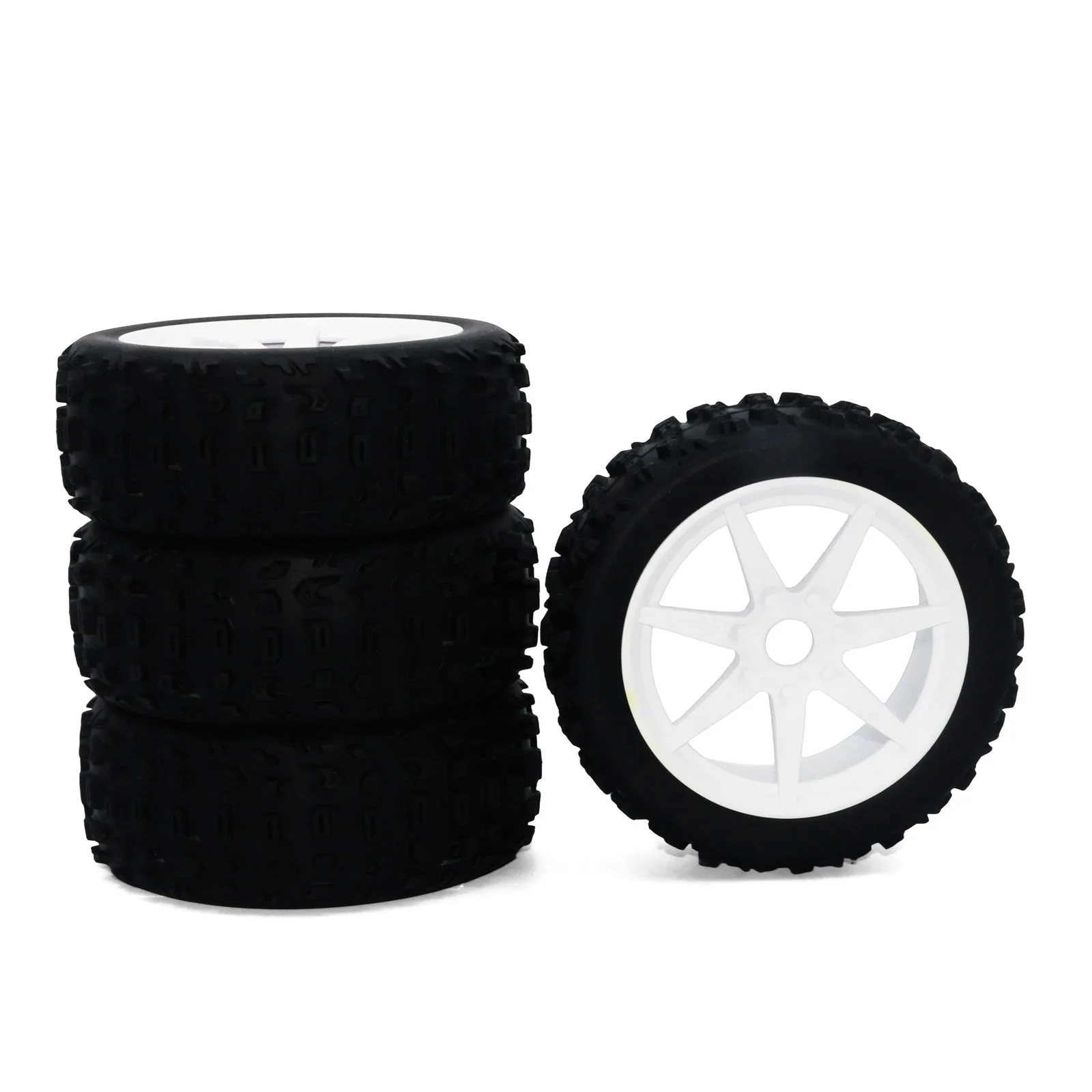 Neumáticos para vehículos todoterreno con control remoto 1/8, 4 piezas, 115 mm de diámetro, buje hexagonal de 17 mm, adecuados para Arrma Taifeng/Traxxas/Hpi Wr8, etc.