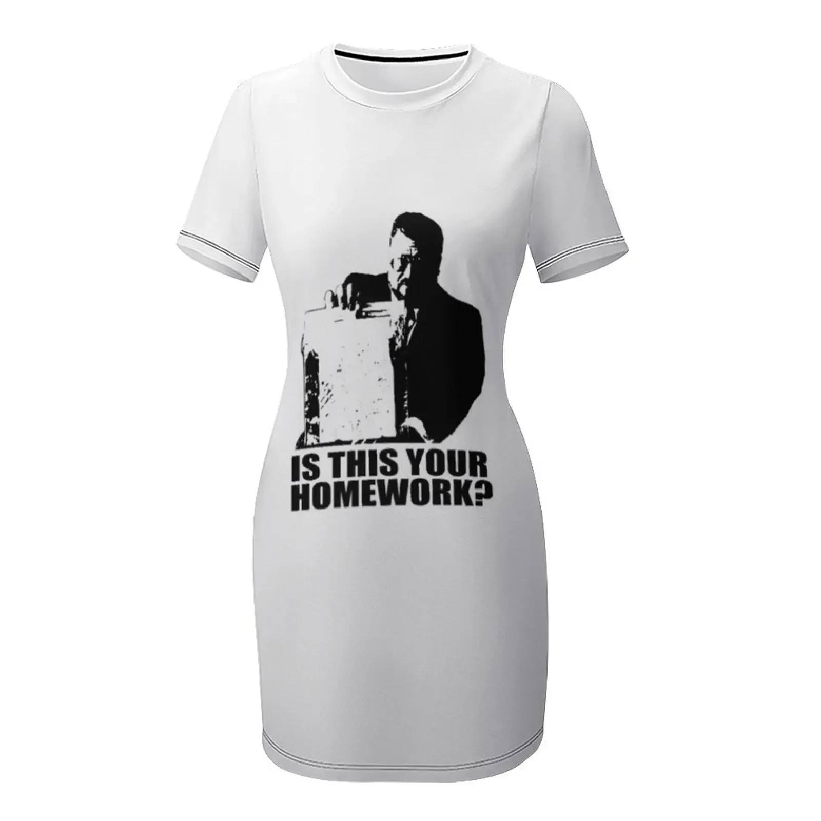De Big Lebowski Walter Sobchak Huiswerk T-shirt Korte Mouwen Jurk zomerjurken dames 2025 Jurk