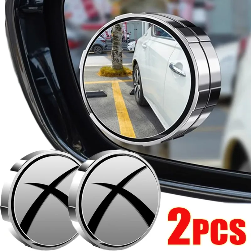 2pcs Suction Cup Car Blind Spot Mirrors HD Wide Angle Adjustable Car  Parking Reversing Auxiliary Rearview Mirror