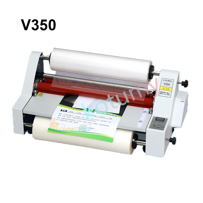 V350 Electric Laminating Machine 9460T 44CM/A2+ Hot Roll Laminating Machine Multi-function Laminator Cold Laminating Machine