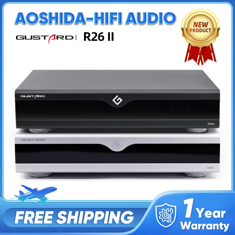 

Декодер Gustard R26 II, 26-битный сетевой стриминговый DAC, полностью дискретный R2R, BT5.1, DSD512, PCM768kHz, с пультом дистанционного управления