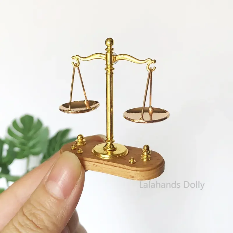 Dollhouse Miniature Items Mini Kitchen Balance Scale Scene Model for Dollhouse Kitchen Furniture Decorative Accessories