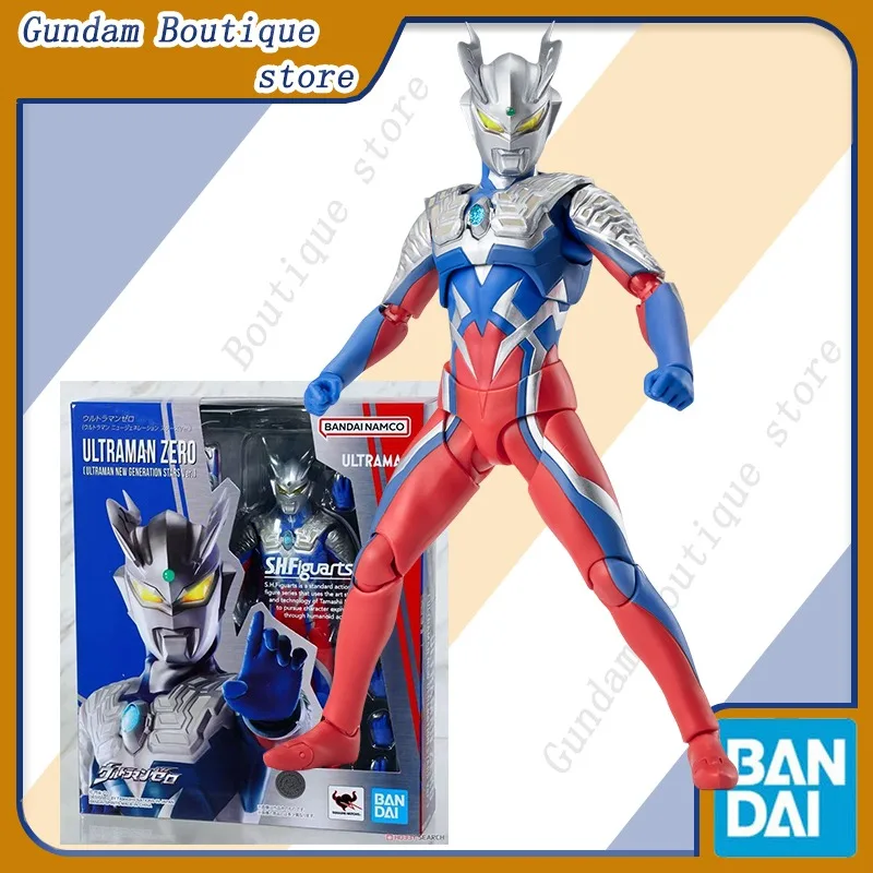 Bandai Genuine SHF ULTRAMAN ZERO(ULTRAMAN NEW GENERATION STARS Ver.) Anime Action Figure Collectible Model Toy Ornament Gift Kid