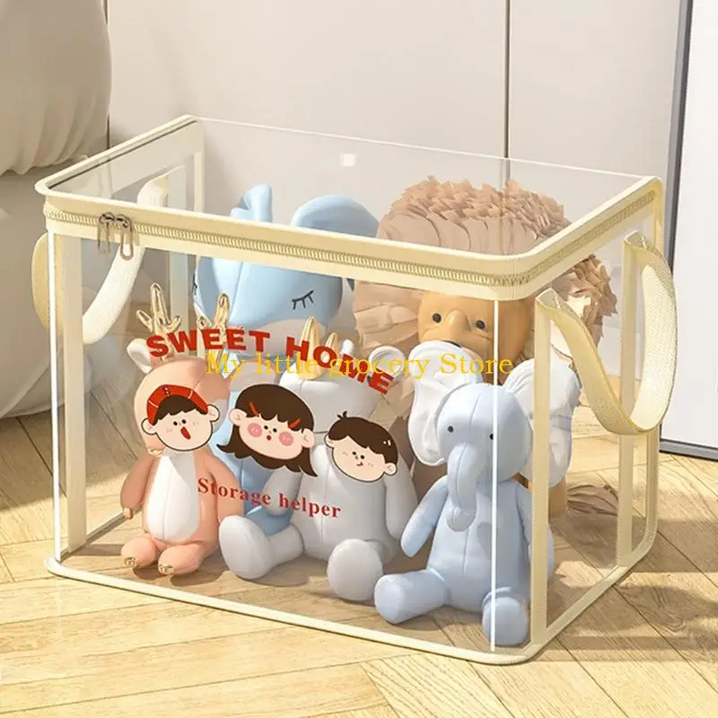 D5BD Large Capacity Waterproof Foldable Storage Bin Reinforced Handles For Clothes Toy Home Use