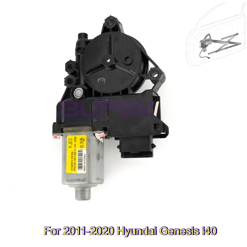 

BUPEK Front Left Power Glass Lifter Motor for 2011-2020 Hyundai Genesis i40 Replace Electric Window Regulator Motor 824503Z010