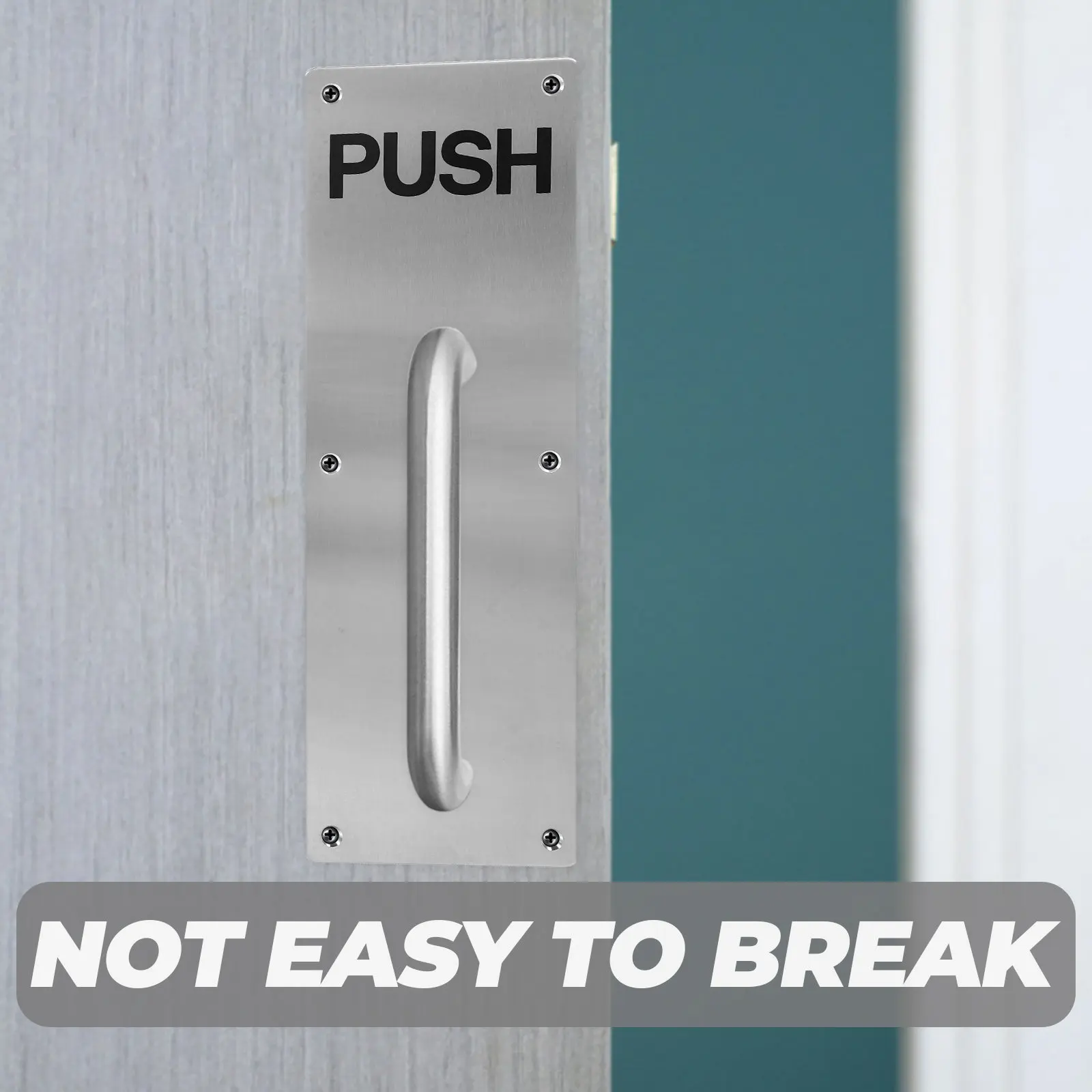 

Stainless Steel Fire Door Push Plate Wear Resistant Push Plate for Commercial Residential Wooden Composite Doors Indoor Door