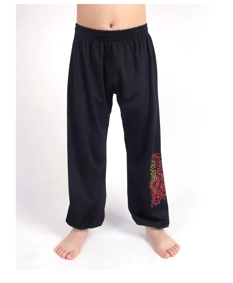 Kung Fu Pants Wing Chun Tai Chi Clothing Martial Arts Yoga Pants Men Loose Wushu Artes Marcia Pants Black