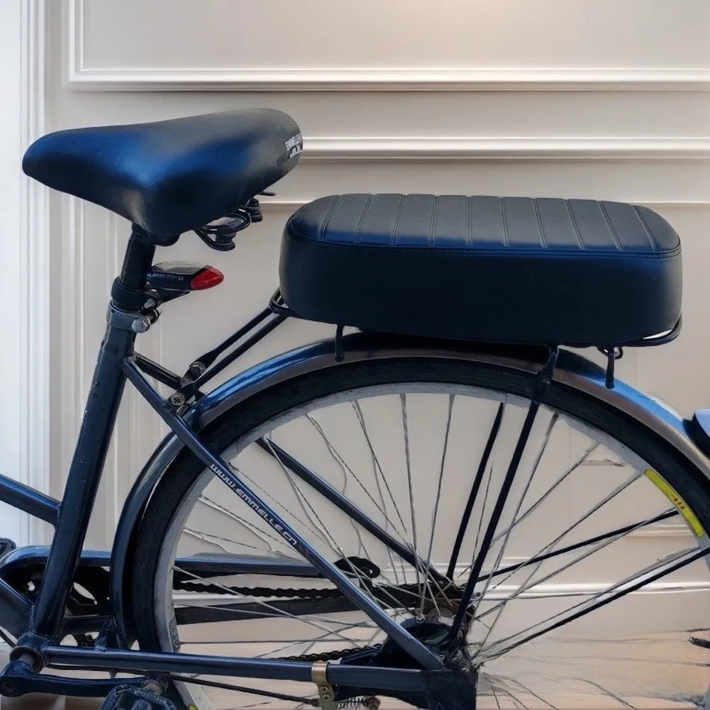 Fahrrad-Rücksitzkissen mit Rückenlehne, verdickter 7,5-mm-Schaumstoff, Beifahrersattel für Mountainbikes, schwarzer 6061-Legierungsrahmen, 35x17 cm – Detail 2